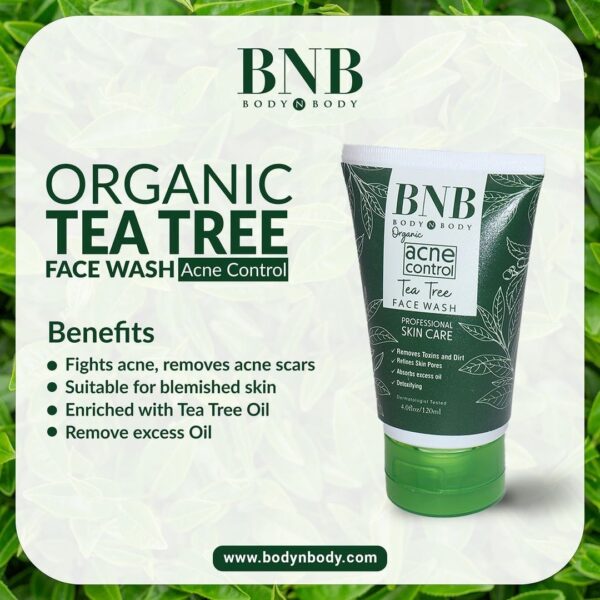 BNB Acne Tea Tree Face Wash - Image 4