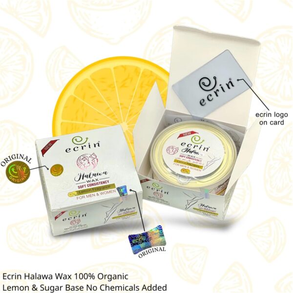 Ecrin Halawa Wax 100% Lemon & Sugar Base | Free Applicator Card